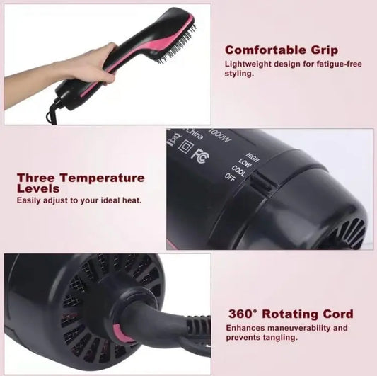 Multifunctional Hot Air Comb 2-In-1, 1 Box Automatic Hair Comb, Negative Lon Hot Air Comb, Hot Air Brush Styler, Hair Styling Tool for Home & Salon Use, Daily Hair Styling Tools